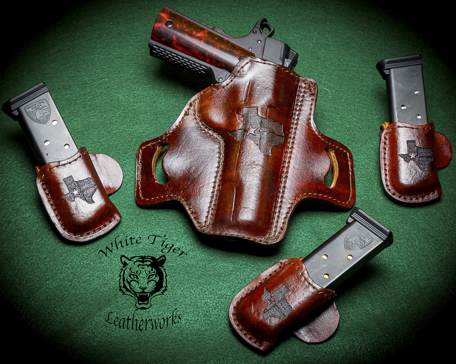 1911 High Ride Holster with Custom Stamping!