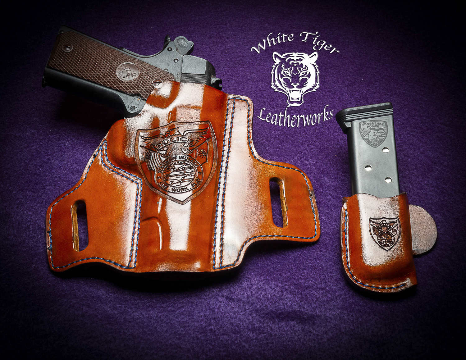 1911 Commander Holster-Custom Howdah Tiger for a Commander