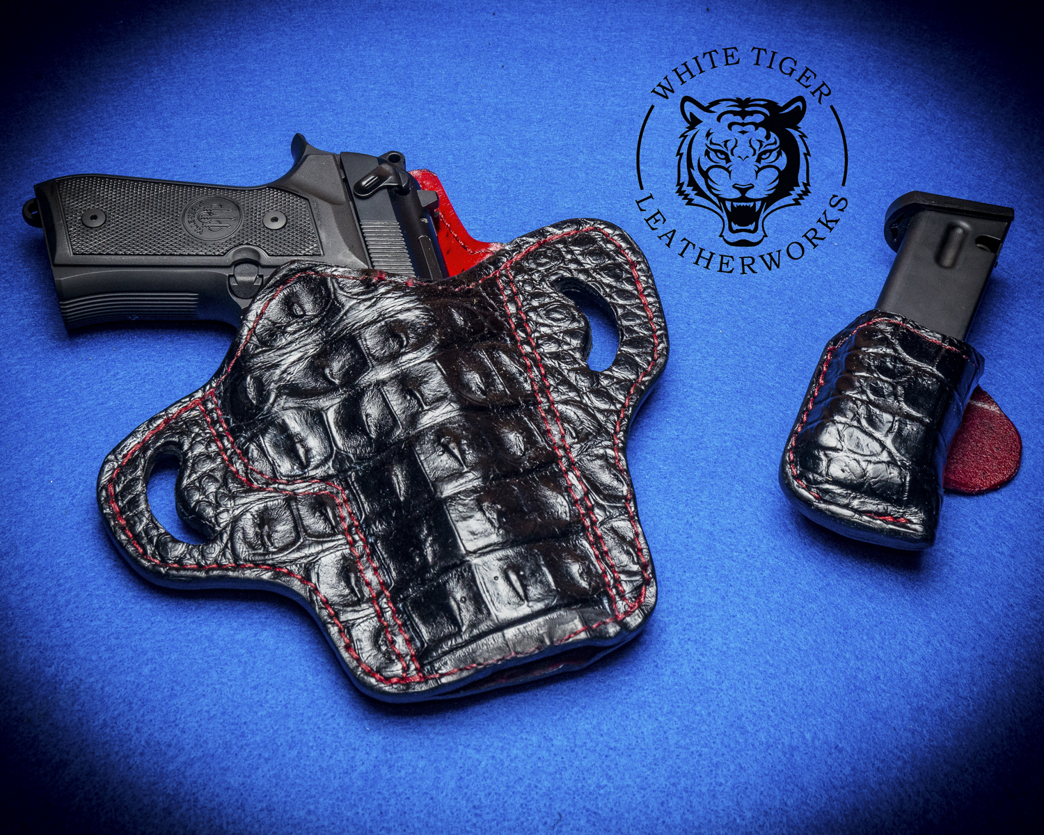 Beretta 92FS Holster-Genuine Black Alligator